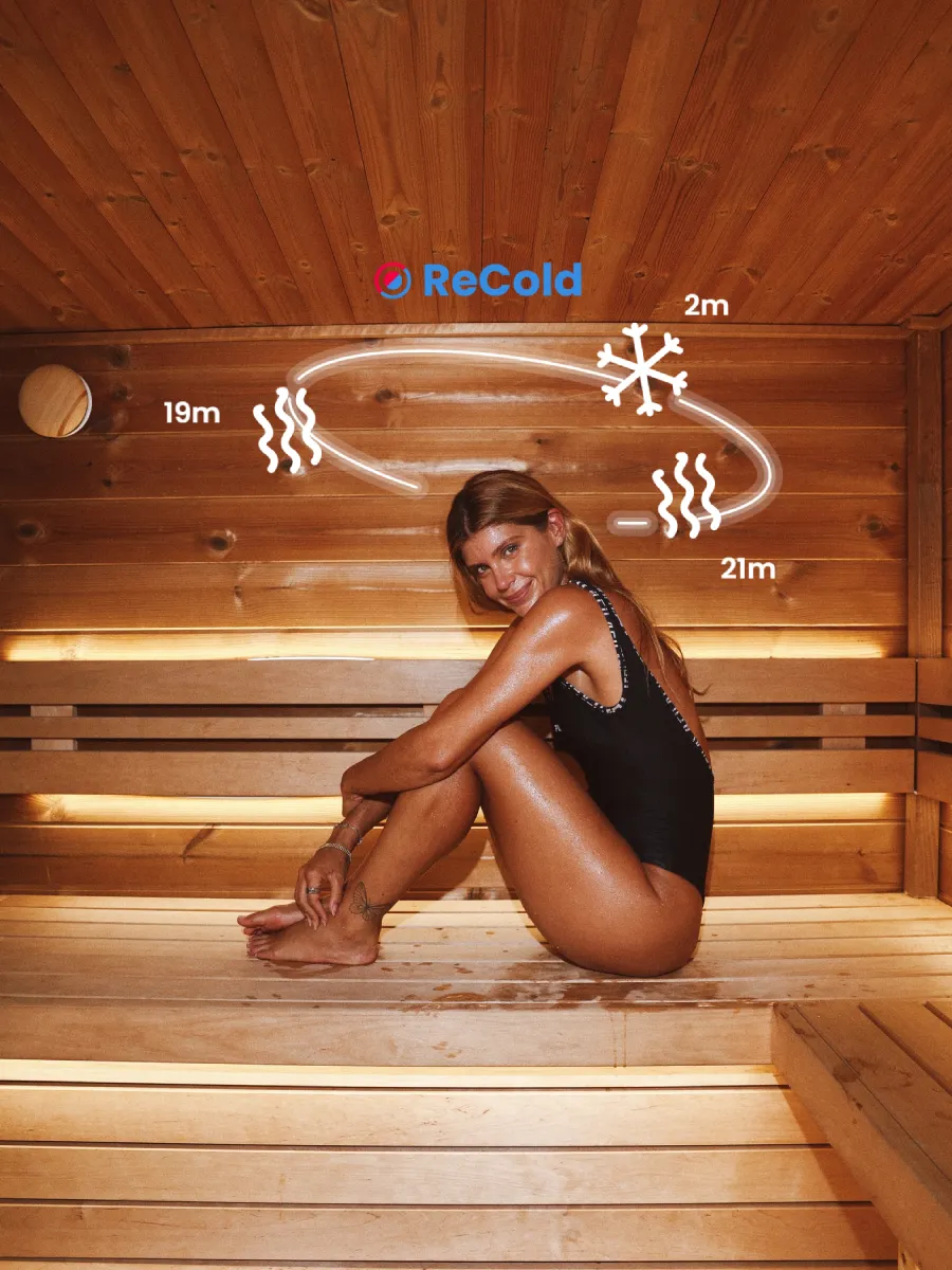recold sauna ice bath tracker p5 sauna woman stats